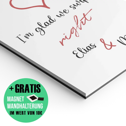 "glad we swiped" - Personalisiert