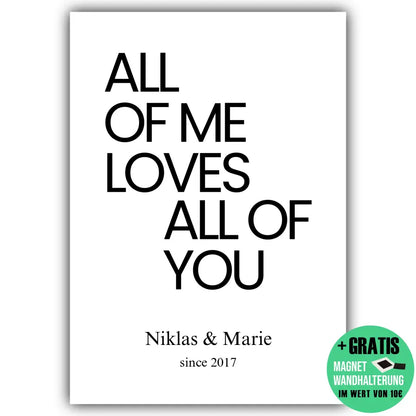 "ALL OF ME" - Personalisiert