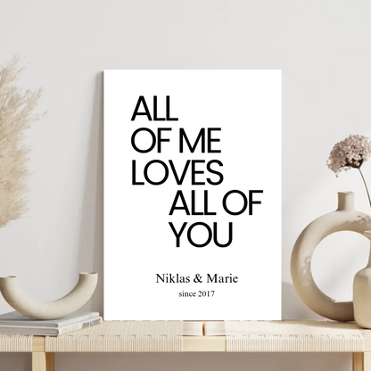 "ALL OF ME" - Personalisiert
