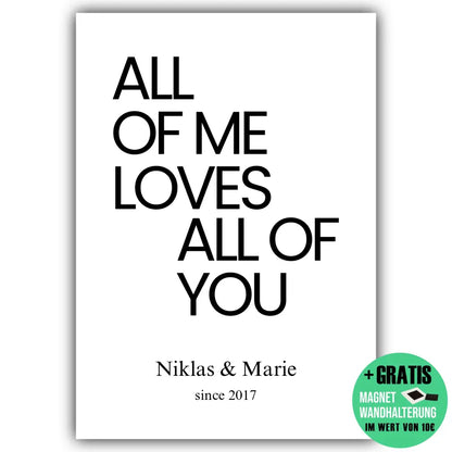 "ALL OF ME" - Personalisiert