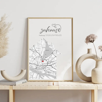 "Zuhause" als Karte - Personalisiert