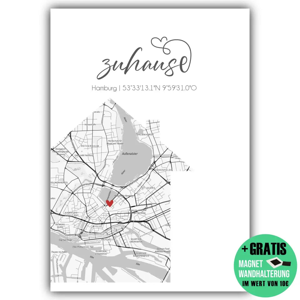"Zuhause" als Karte - Personalisiert