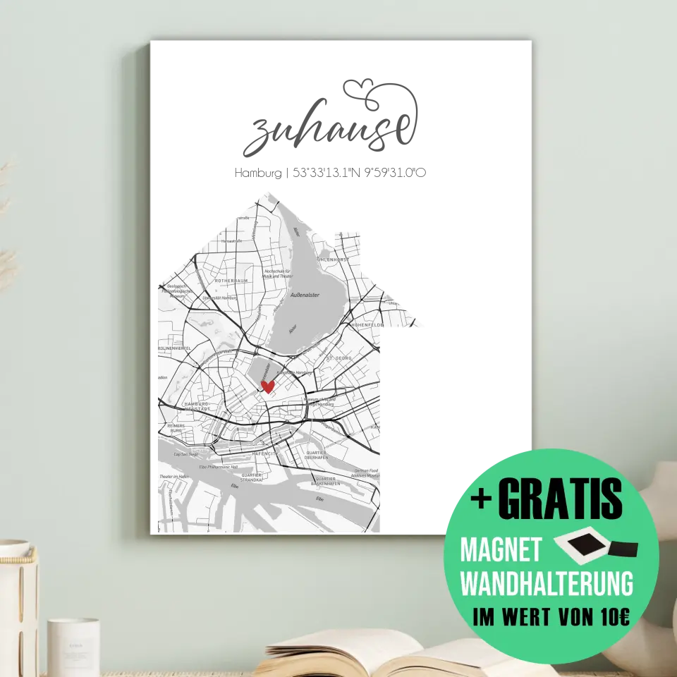 "Zuhause" als Karte - Personalisiert