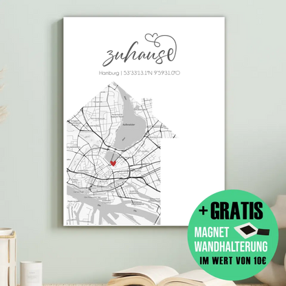 "Zuhause" als Karte - Personalisiert