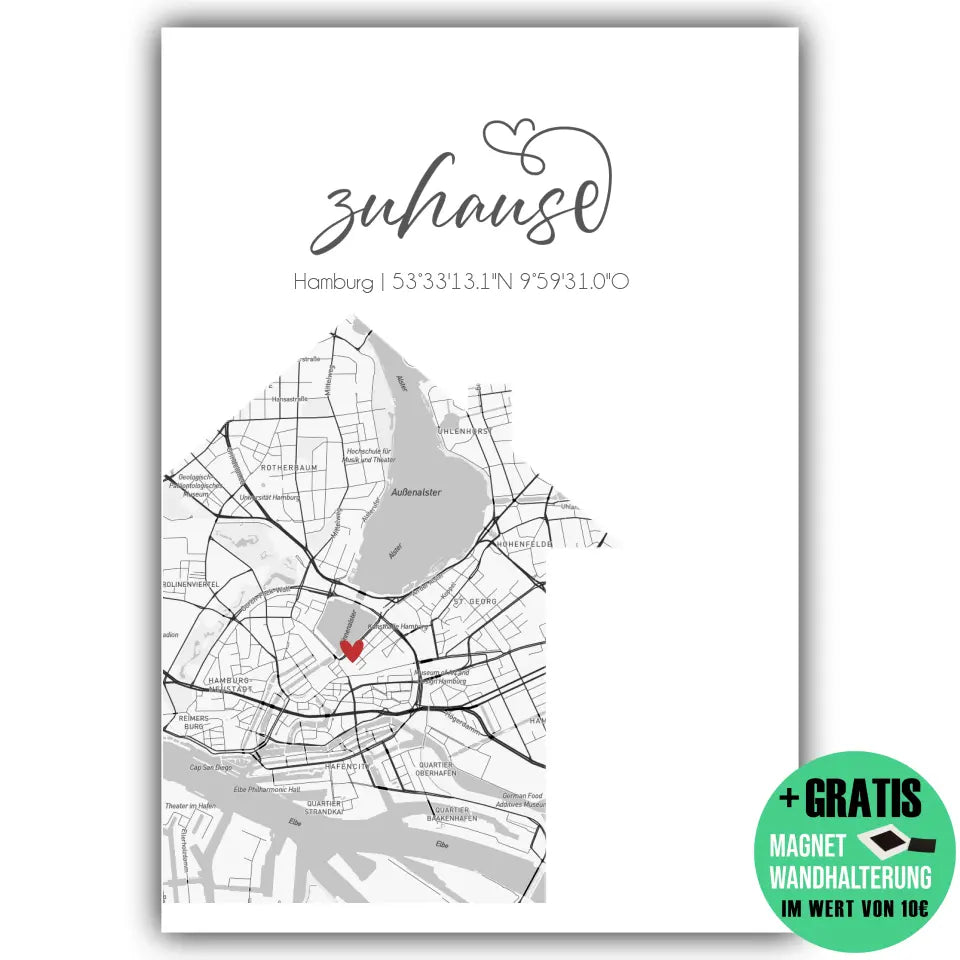 "Zuhause" als Karte - Personalisiert