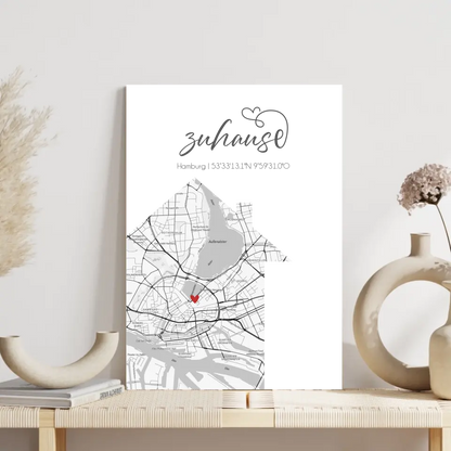 "Zuhause" als Karte - Personalisiert