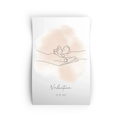 "Babyfüße" im Line Art Stil - Personalisiert