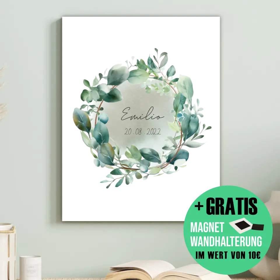Eukalyptus Geburtsposter - Personalisiert