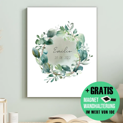 Eukalyptus Geburtsposter - Personalisiert