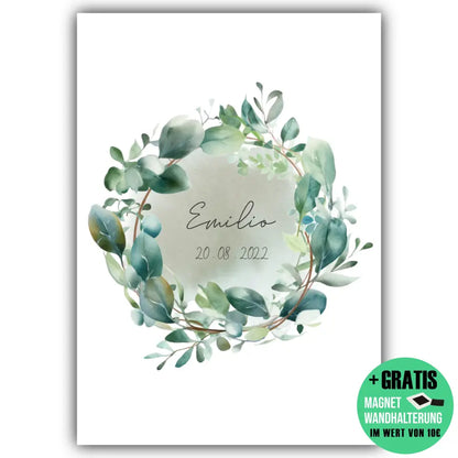 Eukalyptus Geburtsposter - Personalisiert