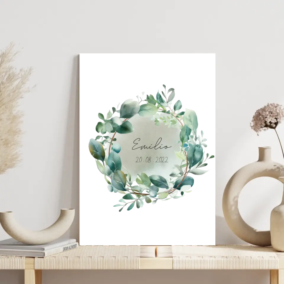 Eukalyptus Geburtsposter - Personalisiert
