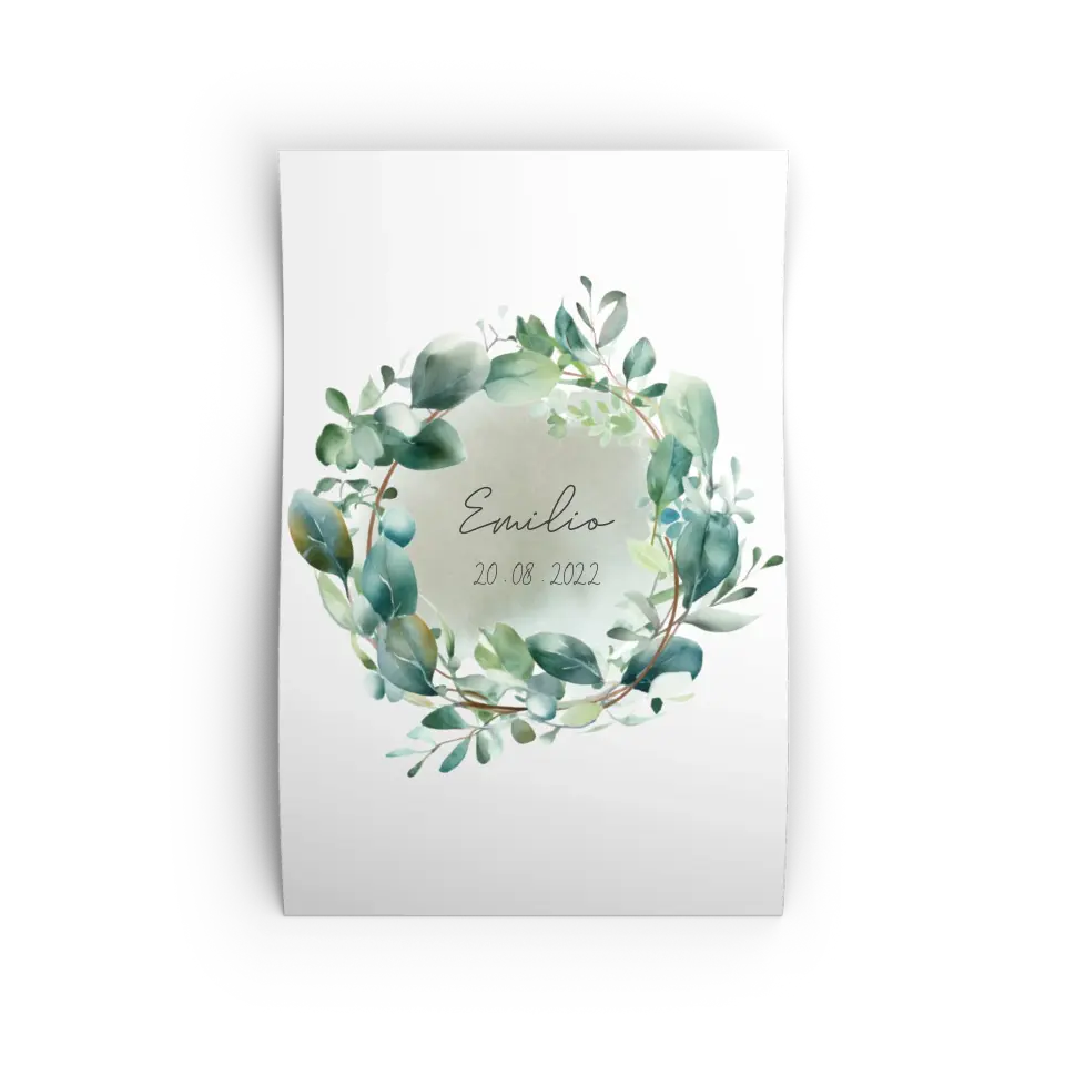 Eukalyptus Geburtsposter - Personalisiert