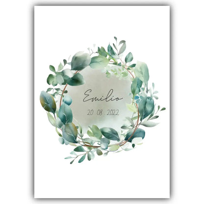 Eukalyptus Geburtsposter - Personalisiert