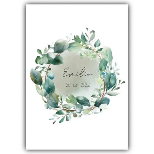 Eukalyptus Geburtsposter - Personalisiert