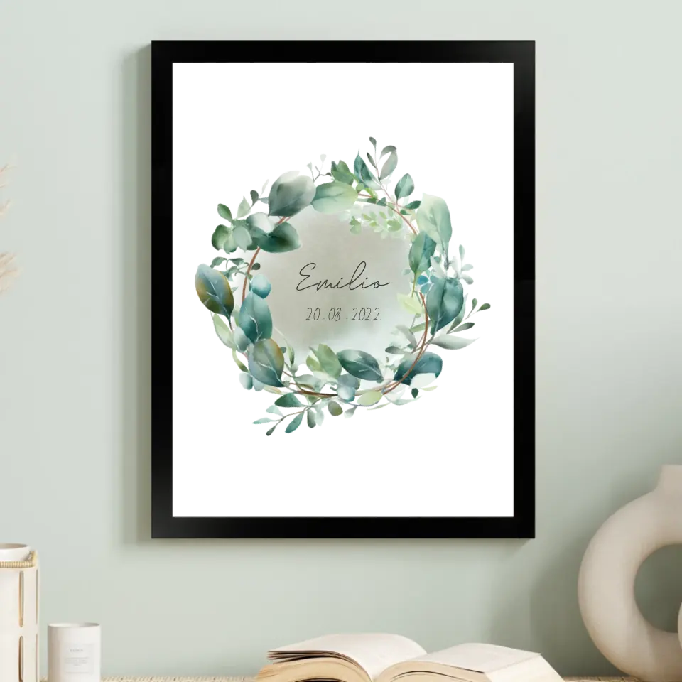 Eukalyptus Geburtsposter - Personalisiert