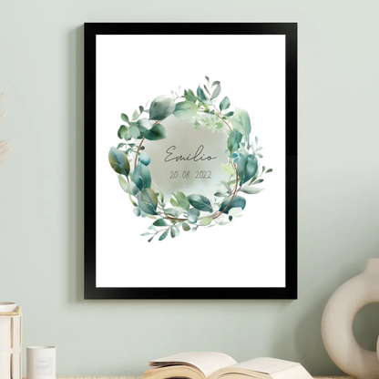 Eukalyptus Geburtsposter - Personalisiert