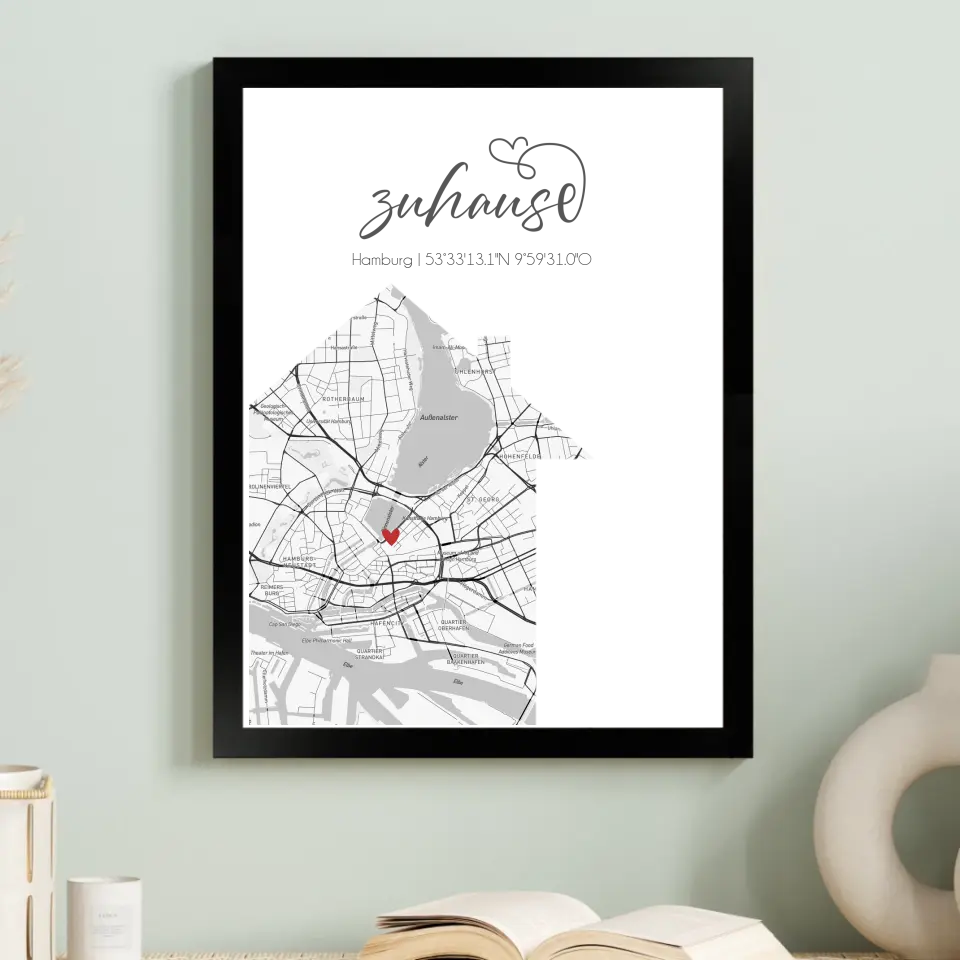 "Zuhause" als Karte - Personalisiert