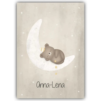"Bär auf Halbmond" - Personalisiert