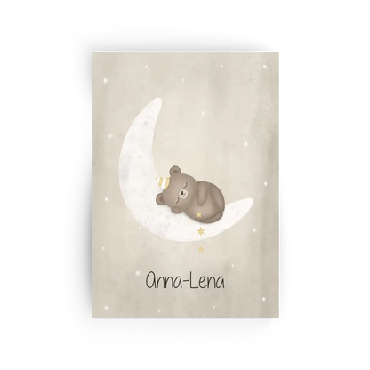 "Bär auf Halbmond" - Personalisiert