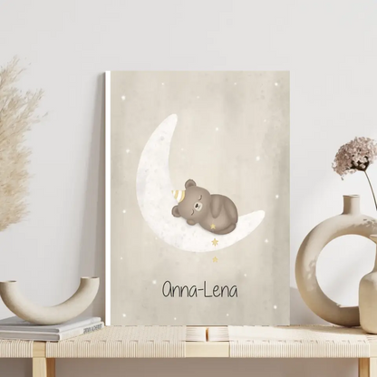 "Bär auf Halbmond" - Personalisiert
