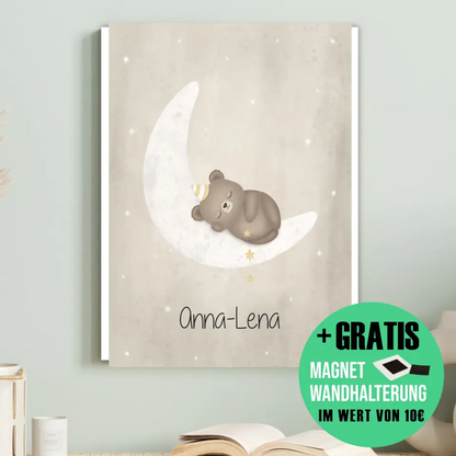 "Bär auf Halbmond" - Personalisiert