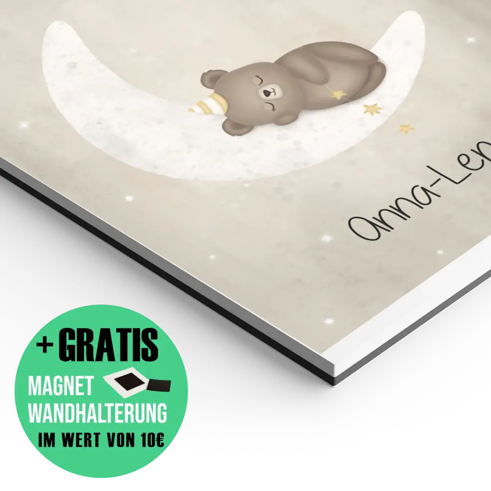 "Bär auf Halbmond" - Personalisiert