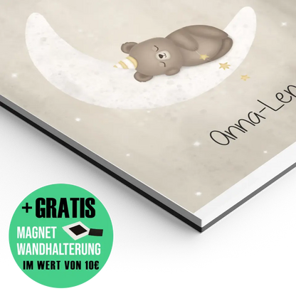 "Bär auf Halbmond" - Personalisiert