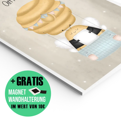 "Biene im Heißluftballon" - Personalisiert