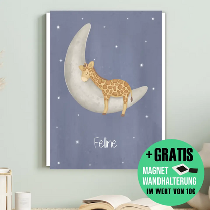 "Giraffe auf dem Halbmond" - Personalisiert