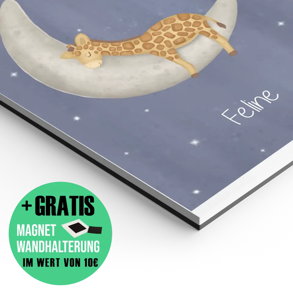 "Giraffe auf dem Halbmond" - Personalisiert