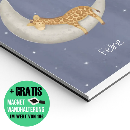 "Giraffe auf dem Halbmond" - Personalisiert
