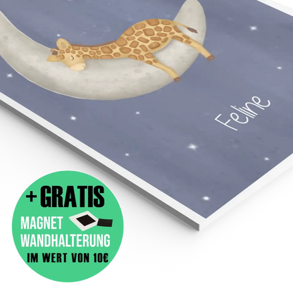 "Giraffe auf dem Halbmond" - Personalisiert