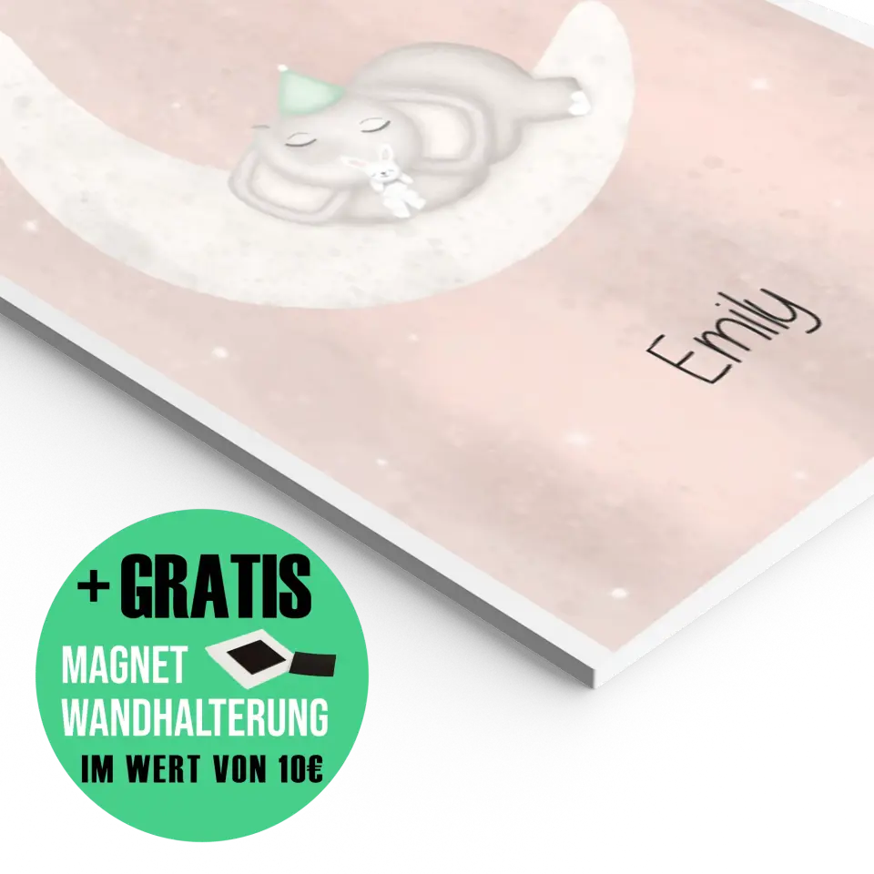 "Babyfant mit Kumpelhase" - Personalisiert