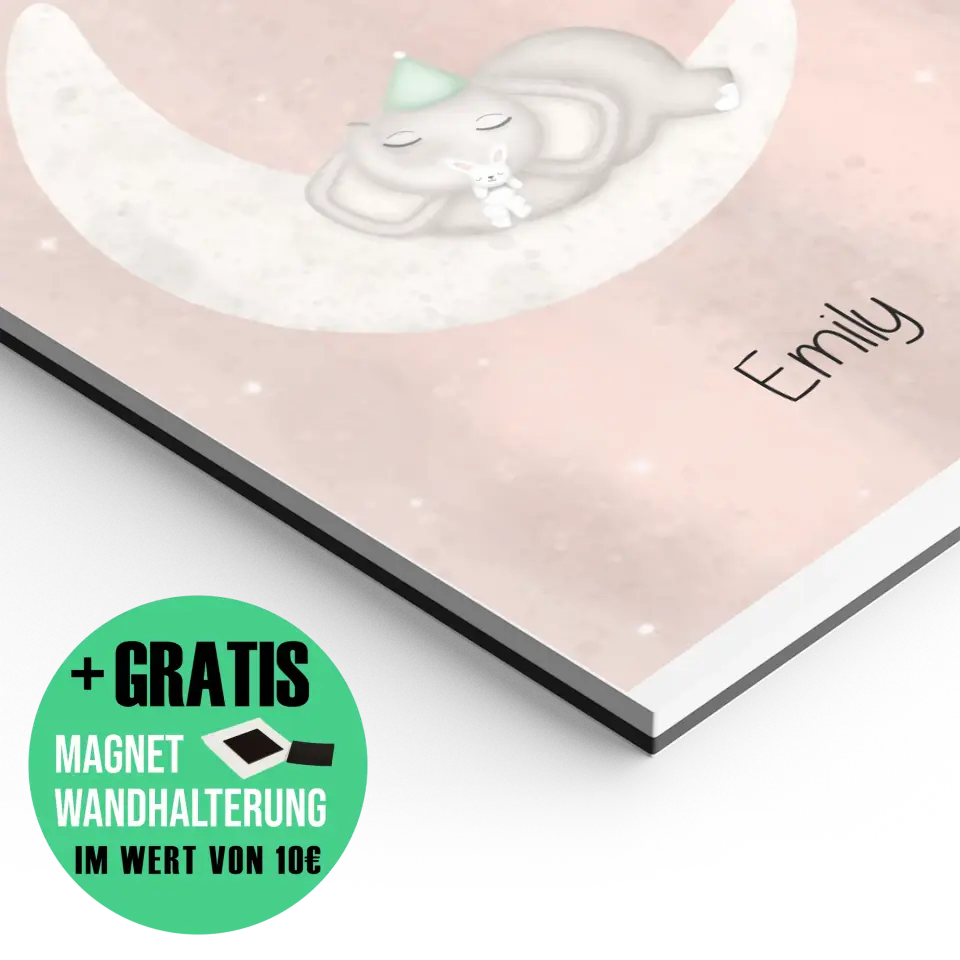 "Babyfant mit Kumpelhase" - Personalisiert