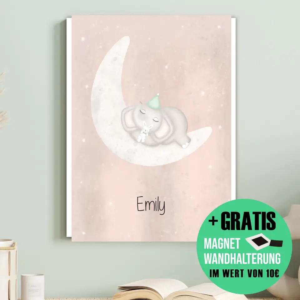 "Babyfant mit Kumpelhase" - Personalisiert