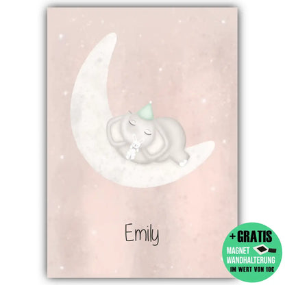 "Babyfant mit Kumpelhase" - Personalisiert