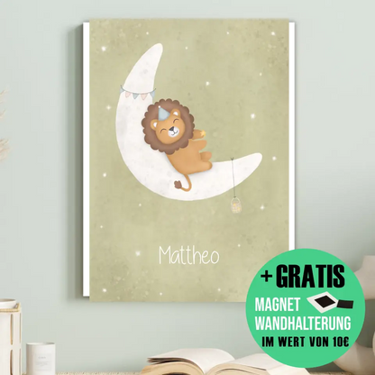 "Löwe auf dem Halbmond" - Personalisiert