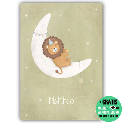 "Löwe auf dem Halbmond" - Personalisiert