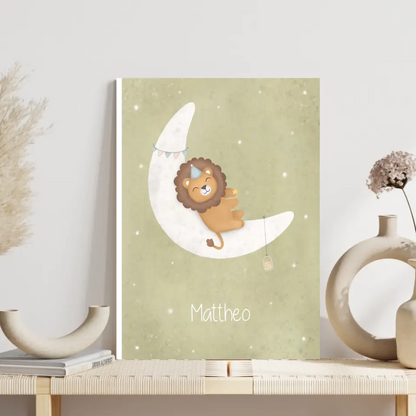 "Löwe auf dem Halbmond" - Personalisiert