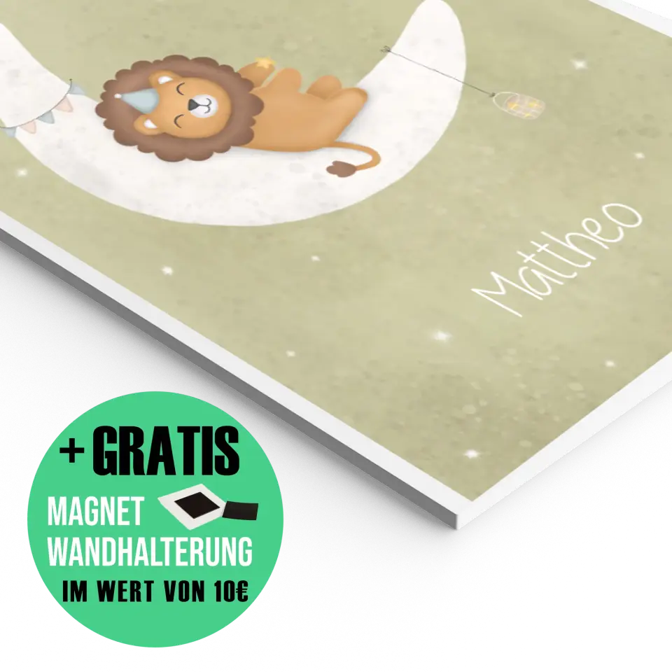 "Löwe auf dem Halbmond" - Personalisiert