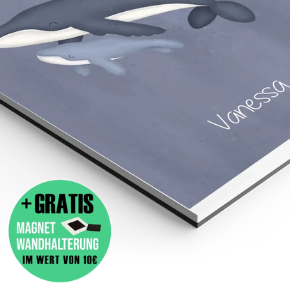 "Babywal im großen Ozean" - Personalisiert