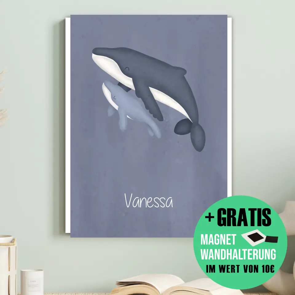 "Babywal im großen Ozean" - Personalisiert