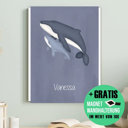 "Babywal im großen Ozean" - Personalisiert