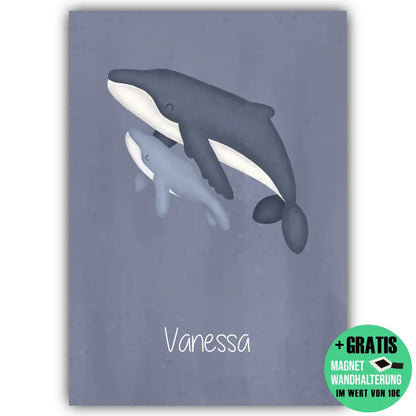 "Babywal im großen Ozean" - Personalisiert