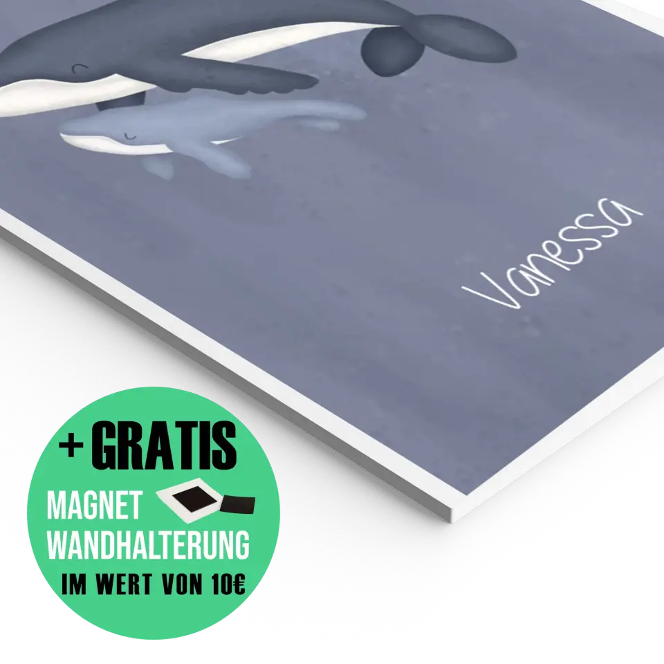 "Babywal im großen Ozean" - Personalisiert