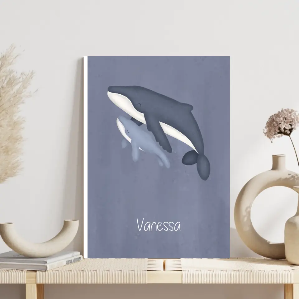 "Babywal im großen Ozean" - Personalisiert