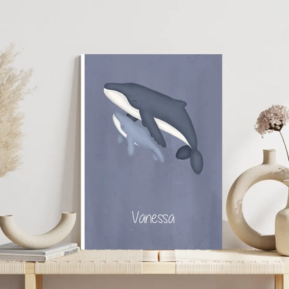 "Babywal im großen Ozean" - Personalisiert