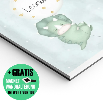 "Triceratops mit seinem Luftballon" - Personalisiert