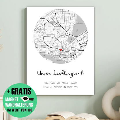 "Lieblingsort" Karte - Personalisiert