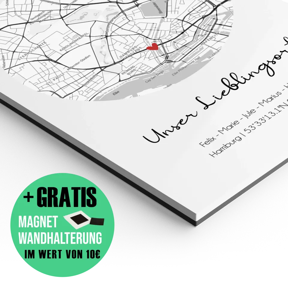 "Lieblingsort" Karte - Personalisiert